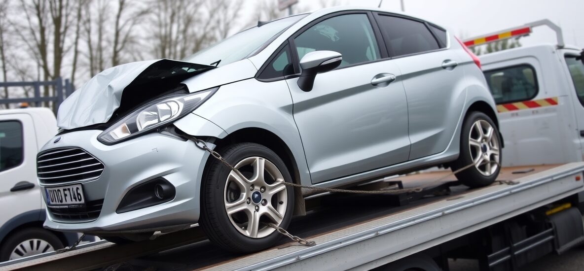 Damaged Ford Cars