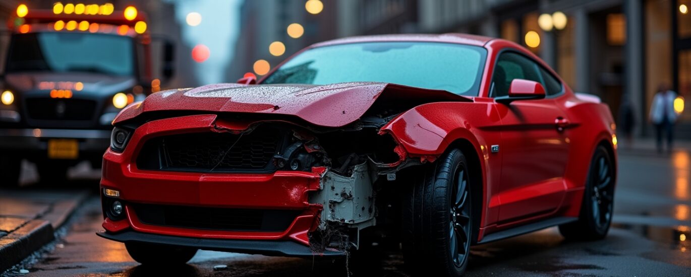 accident damaged car