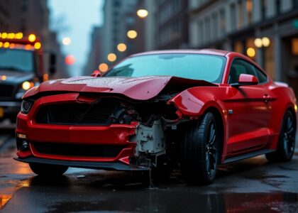 accident damaged car