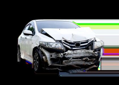 accident damaged car